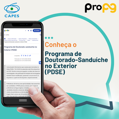 Informações sobre o Programa de Doutorado-sanduíche no Exterior (PDSE)