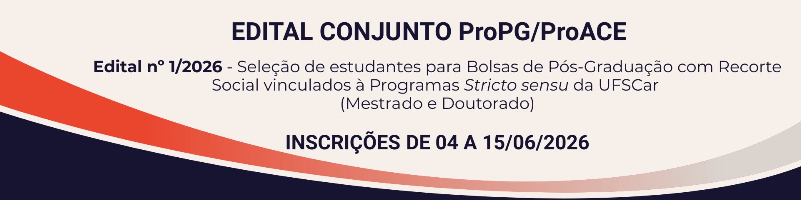 Seleção de estudantes para bolsas de pós-graduação com recorte social vinculados a programas stricto sensu da UFSCar